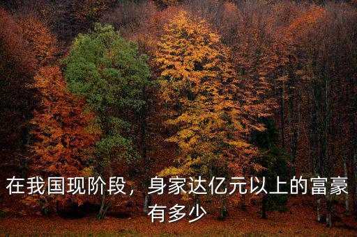 在我國現(xiàn)階段，身家達(dá)億元以上的富豪有多少