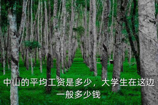 中山的平均工資是多少，大學(xué)生在這邊一般多少錢