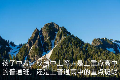 孩子中考，成績(jī)中上等，是上重點(diǎn)高中的普通班，還是上普通高中的重點(diǎn)班呢