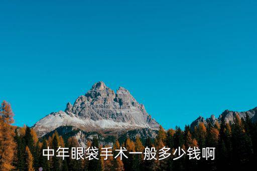 廣州超聲祛眼袋多少錢(qián),中年眼袋手術(shù)一般多少錢(qián)啊