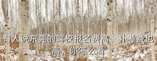 在東莞怎么選擇駕校,有人說東莞的駕校報(bào)名費(fèi)高