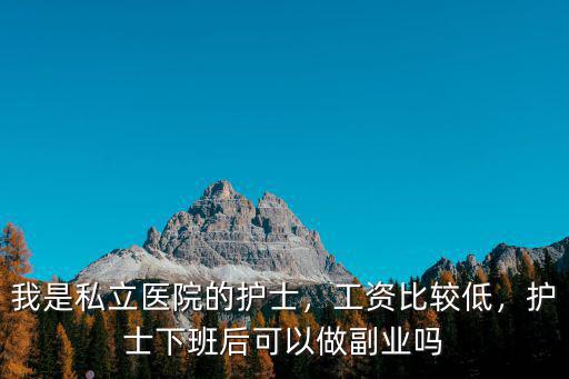 我是私立醫(yī)院的護(hù)士，工資比較低，護(hù)士下班后可以做副業(yè)嗎