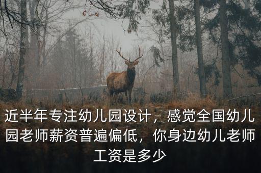 近半年專注幼兒園設計，感覺全國幼兒園老師薪資普遍偏低，你身邊幼兒老師工資是多少