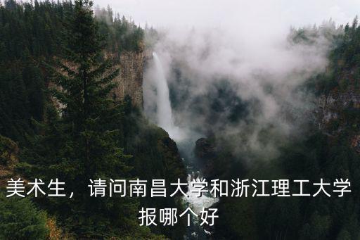 美術生，請問南昌大學和浙江理工大學報哪個好