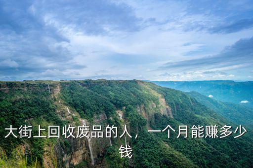 大街上回收廢品的人，一個月能賺多少錢