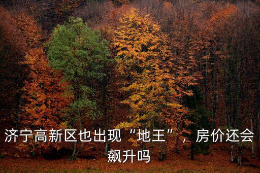 濟寧高新區(qū)也出現(xiàn)“地王”，房價還會飆升嗎