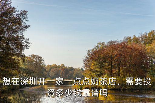 深圳奶茶一杯多少錢,想在深圳開一家一點點奶茶店