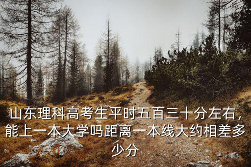 山東理科高考生平時五百三十分左右，能上一本大學嗎距離一本線大約相差多少分