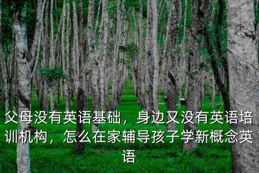 父母沒有英語基礎，身邊又沒有英語培訓機構，怎么在家輔導孩子學新概念英語