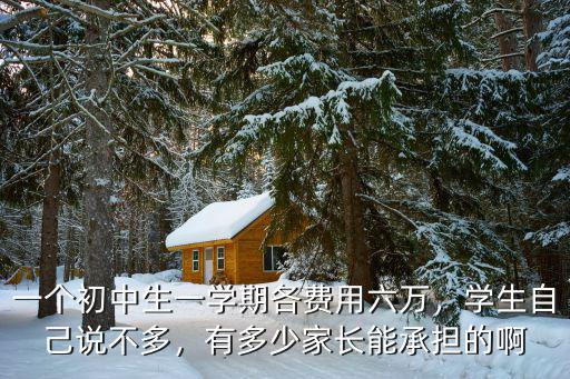 金華6中一學(xué)期多少錢,一個(gè)初中生一學(xué)期各費(fèi)用六萬