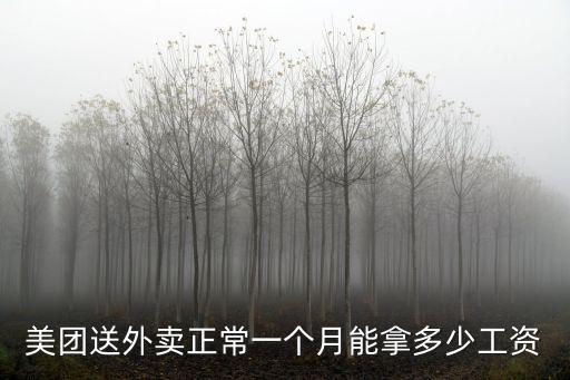 美團(tuán)送外賣正常一個(gè)月能拿多少工資