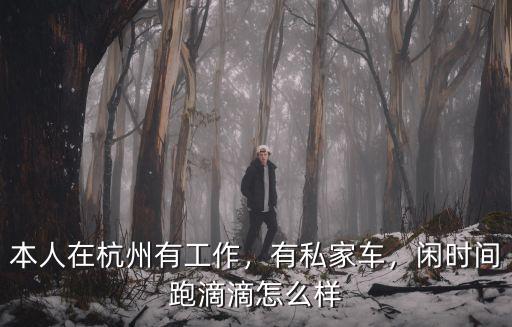 在杭州跑滴滴出行有多少人沒網約證,用來跑滴滴怎么樣