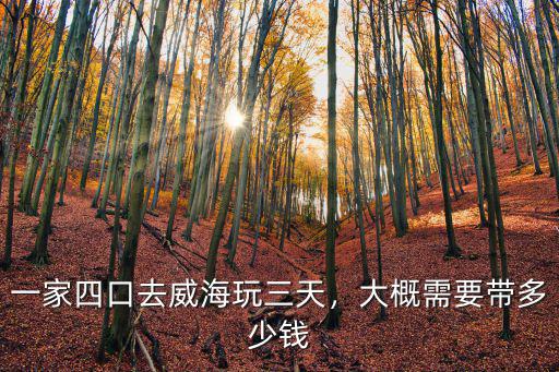威海玩一天報(bào)團(tuán)多少錢,一家四口去威海玩三天