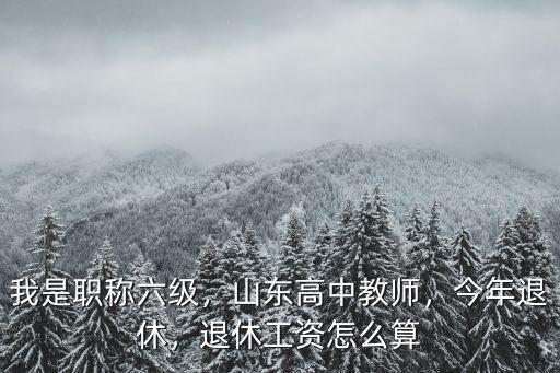 山東校長退休工資多少,副校長的工資大概多少
