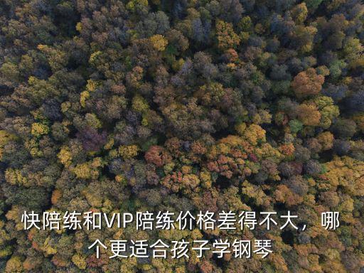 快陪練和VIP陪練價格差得不大，哪個更適合孩子學鋼琴
