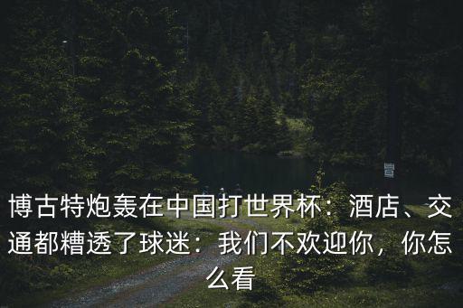 世界杯廣州賽區(qū)在哪里打,博古特炮轟在中國打世界杯