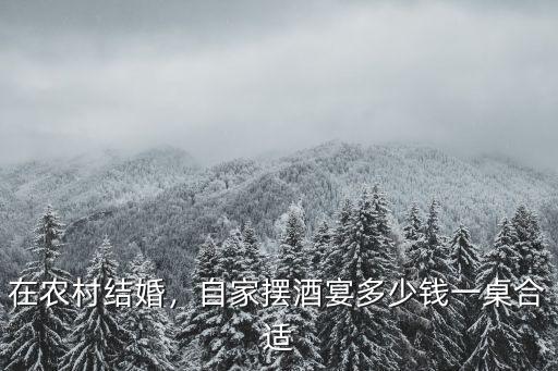 在農村結婚，自家擺酒宴多少錢一桌合適