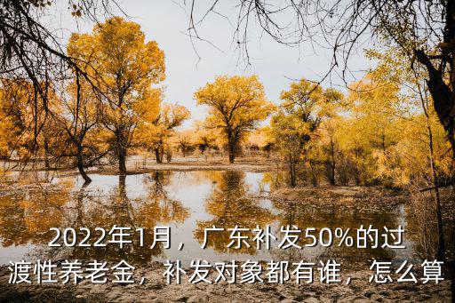 2022年1月，廣東補發50%的過渡性養老金，補發對象都有誰，怎么算