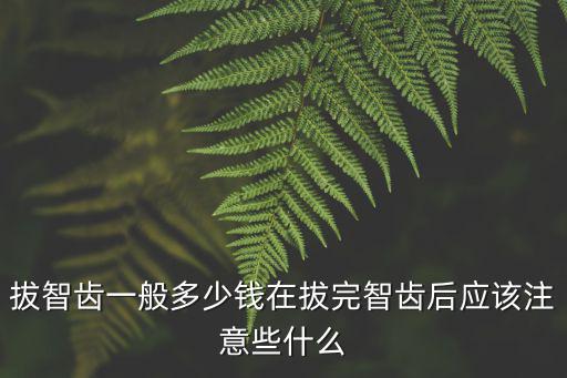 拔智齒一般多少錢在拔完智齒后應該注意些什么
