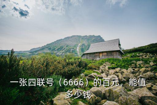 一張四聯(lián)號（6666）的百元，能值多少錢