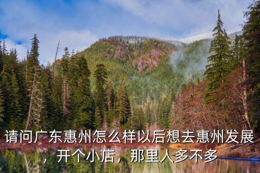 請問廣東惠州怎么樣以后想去惠州發(fā)展，開個小店，那里人多不多