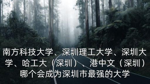 深圳的大學數量有多少,深圳有幾所大學