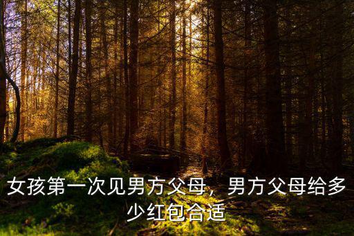 女孩第一次見(jiàn)男方父母，男方父母給多少紅包合適