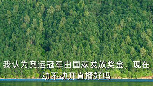 我認為奧運冠軍由國家發(fā)放獎金，現在動不動開直播好嗎