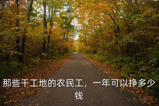 那些干工地的農民工，一年可以掙多少錢