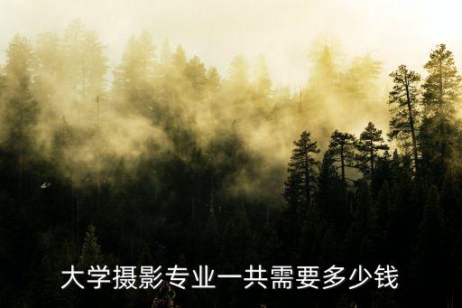 大學(xué)攝影專業(yè)一共需要多少錢