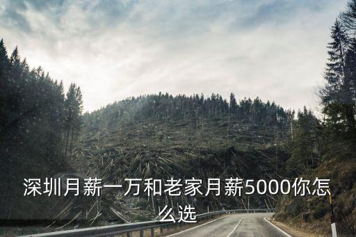 深圳月薪一萬和老家月薪5000你怎么選