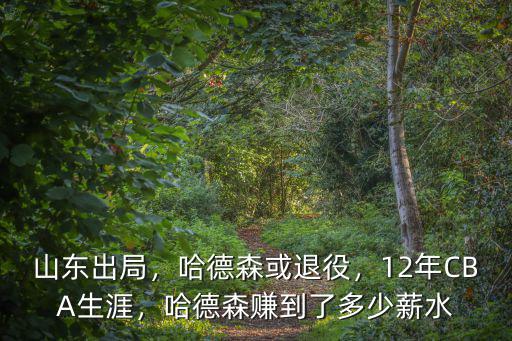 山東出局，哈德森或退役，12年CBA生涯，哈德森賺到了多少薪水