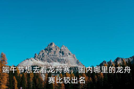 廣東端午節龍舟大賽哪里最隆重,國內哪里的龍舟賽比較出名
