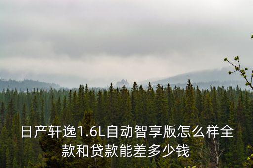 日產(chǎn)軒逸珠海貸款落地多少錢,全款和貸款能差多少錢