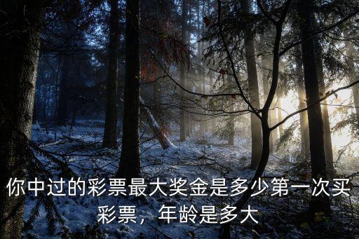 你中過的彩票最大獎金是多少第一次買彩票，年齡是多大