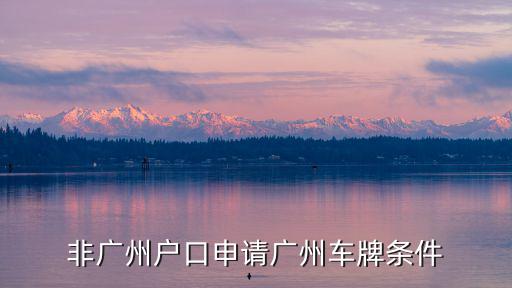 不是廣州戶口怎么在廣州領車牌,非廣州戶口申請廣州車牌條件
