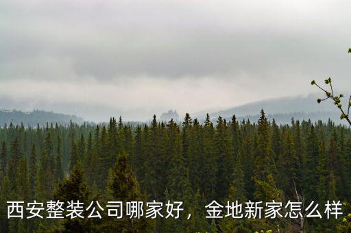 西安整裝公司哪家好，金地新家怎么樣