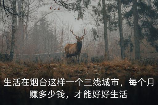 生活在煙臺這樣一個三線城市，每個月賺多少錢，才能好好生活