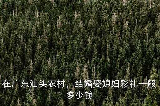 廣東潮汕結(jié)婚要多少錢,潮汕結(jié)婚要花多少錢啊