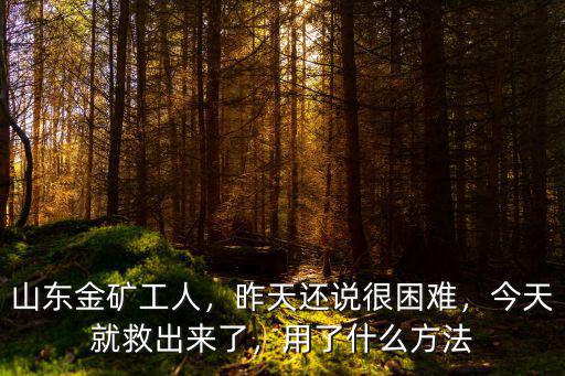 山東礦難現(xiàn)在救上來(lái)多少人了,山東金礦工人