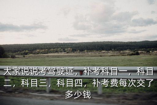 廣州駕駛證科目二補考費要多少,大家說說考駕駛證