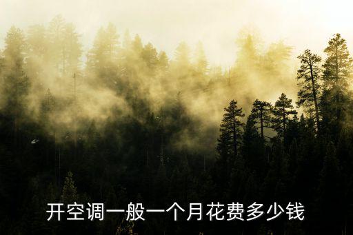 開空調一般一個月花費多少錢