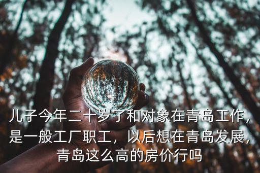 兒子今年二十歲了和對象在青島工作，是一般工廠職工，以后想在青島發展，青島這么高的房價行嗎