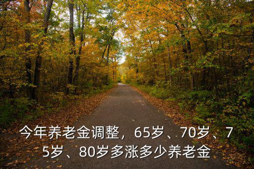 今年養(yǎng)老金調(diào)整，65歲、70歲、75歲、80歲多漲多少養(yǎng)老金