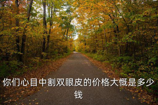 你們心目中割雙眼皮的價格大慨是多少錢
