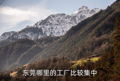 東莞哪里的工廠比較集中