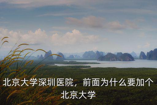 北京大學深圳醫院眼綜合多少錢,前面為什么要加個北京大學