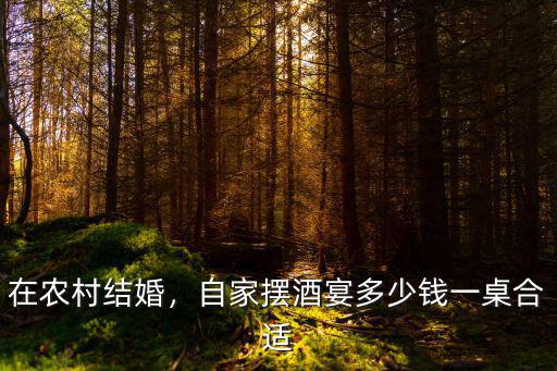 山東農村飯店多少錢一桌,你們農村擺酒席大概多少錢