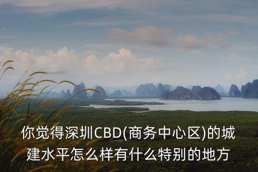 深圳cbd城建怎么樣,的城建水平怎么樣
