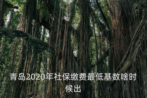 青島2020年社保繳費最低基數啥時候出